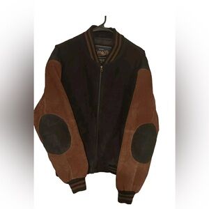Mens Varsity Vintage‎ Princeton 100% leather jacket with elbow pads size XL
